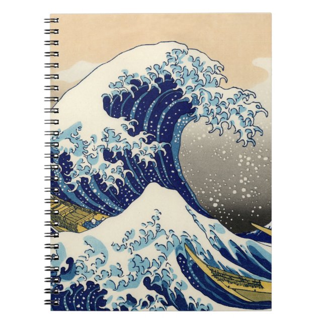 Hokusai das große Wellen-Notizbuch Notizblock (Vorderseite)