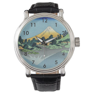 Hokusai - Der Fuji spiegelt sich im Kawaguchi-See Armbanduhr