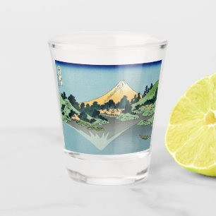 Hokusai Der Fuji spiegelt sich im Kawaguchi-See    Schnapsglas