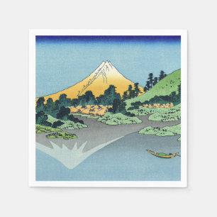 Hokusai - Der Fuji spiegelt sich im Kawaguchi-See Serviette