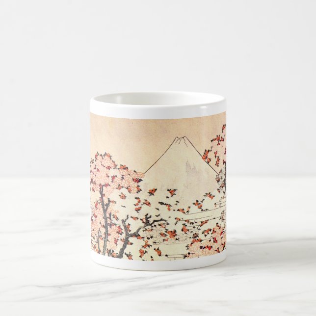 Hokusai der Fujisan Kirschblüten-Tasse Kaffeetasse (Mittel)