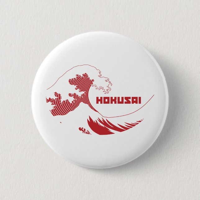 Hokusai - die große Welle Button (Vorderseite)