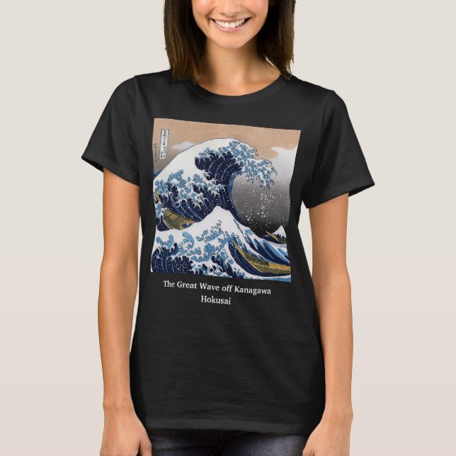 Hokusai , "Die große Welle Kanagawas" T-Shirt (Vorderseite)