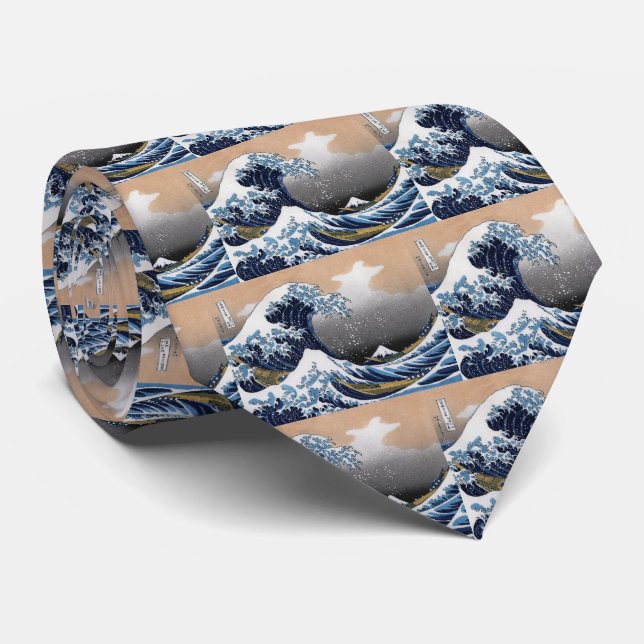 Hokusai , "Die große Welle vor Kanagawa" Krawatte (Gerollt)
