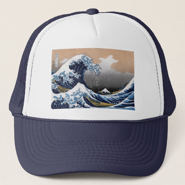 Hokusai, "Die große Welle vor Kanagawa" Truckerkappe (Vorderseite)
