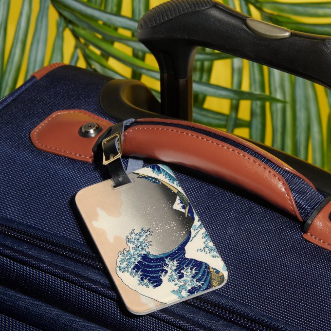 Hokusai "die große Wellen-" Gepäckanhänger (Vorderseite Insitu 1)