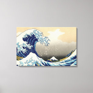 Hokusai die große Wellen-Leinwand-Verpackung Leinwanddruck