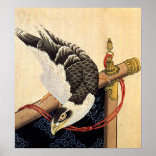 Hokusai Falke-Plakat Poster