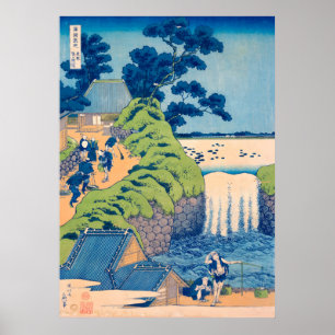 Hokusai Fall of Aoiga Oka Yedo 1827 Poster