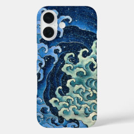 Hokusai Feminine Wave Vintager Ozean iPhone 16 Hülle