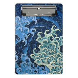 Hokusai Feminine Wave Vintager Ozean Mini Klemmbrett