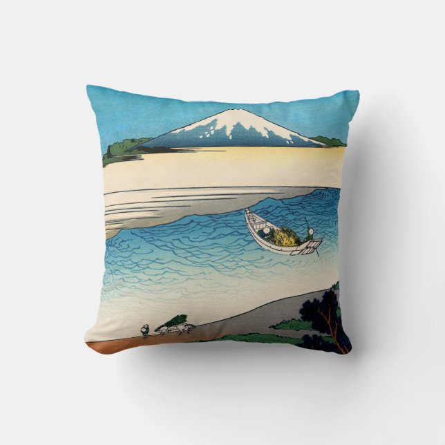 Hokusai - Fluss Tama in der Provinz Musashi Kissen (Vorderseite)