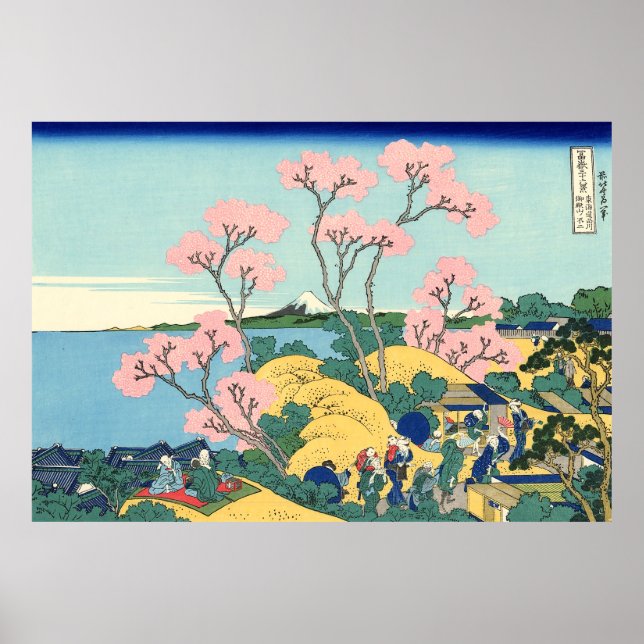 Hokusai Fuji von Gotenyama auf dem Tōkaidō in Shin Poster (Vorne)