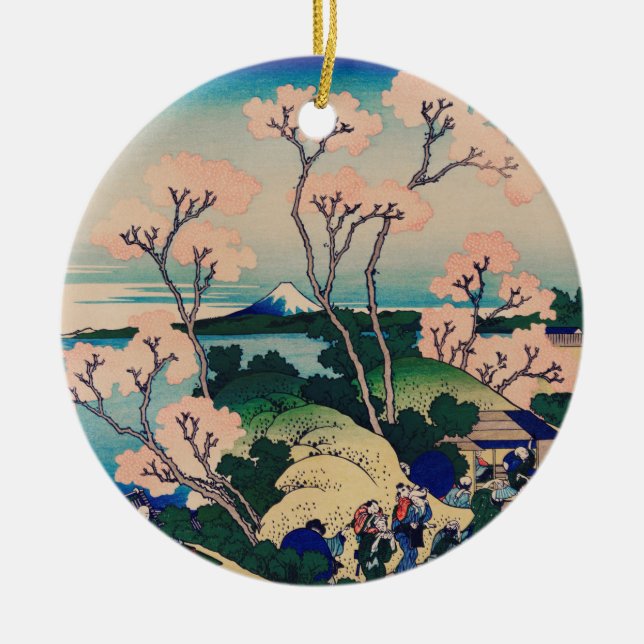 Hokusai - Goten-Yama-Hill Keramik Ornament (Vorne)