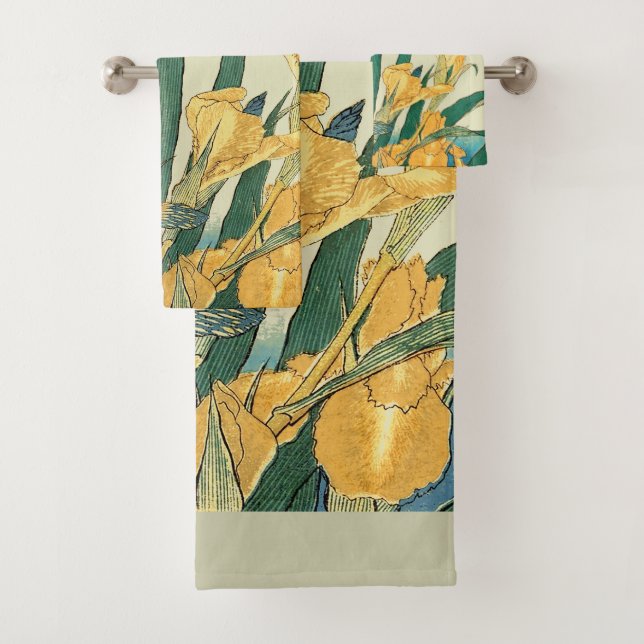 Hokusai grasshopper et iris Japon (En situation)