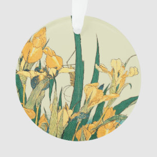 Hokusai grasshopper et iris Japon