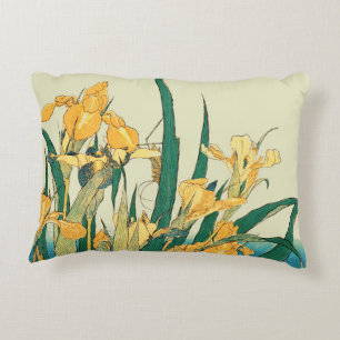 Hokusai Grasshopper und Iris Japan Dekokissen