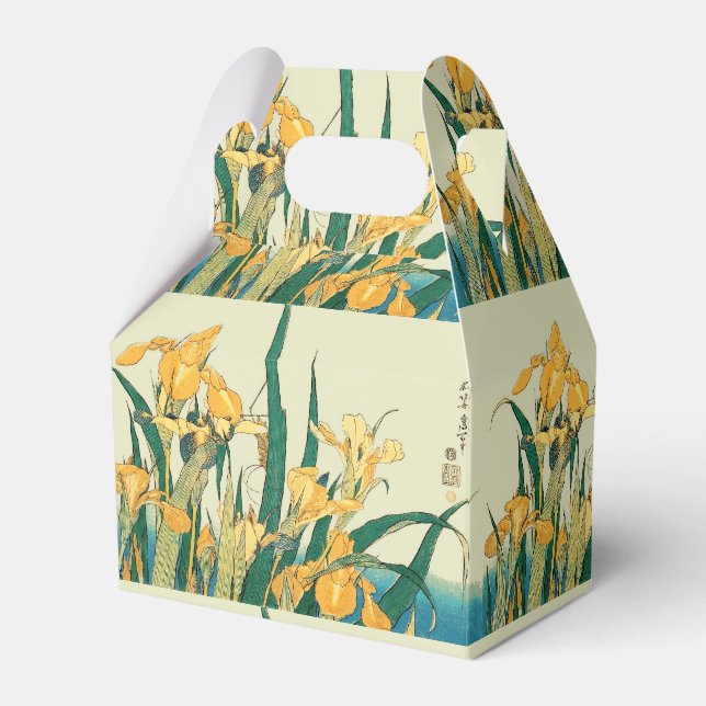 Hokusai Grasshopper und Iris Japan Geschenkschachtel (Vorderseite)