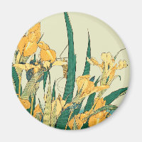 Hokusai Grasshopper und Iris Japan