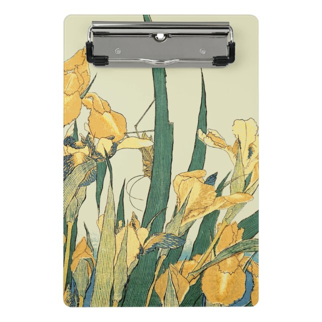 Hokusai Grasshopper und Iris Japan Mini Klemmbrett (Vorderseite)