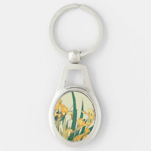 Hokusai Grasshopper und Iris Japan Schlüsselanhänger