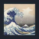 HOKUSAI Great Wave Magnet<br><div class="desc">"Great wave",  kanagawa,  tsunami,  hokusai,  japanese,  "wood block print",  "mount fuji views",  Vintag,  berühmt,  ozeanisch</div>