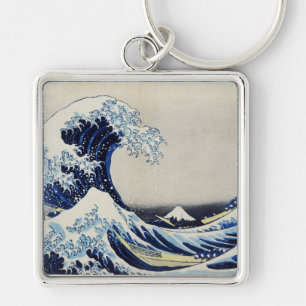 Hokusai große Wellen-Druckmalerei Schlüsselanhänger