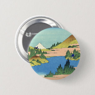 Hokusai Hakone See in der Provinz Sagami Button