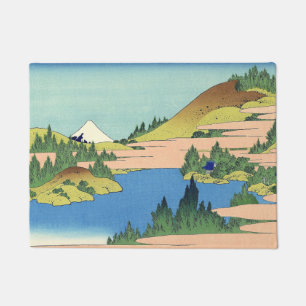Hokusai Hakone See in der Provinz Sagami Fußmatte