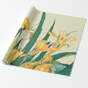 Hokusai Heuschrecke Iris Vintage Druck: Japanisch Geschenkpapier