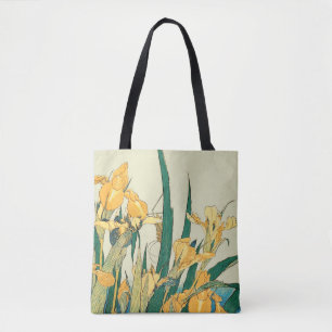 Hokusai Heuschrecke Iris Vintage Druck: Japanisch Tasche
