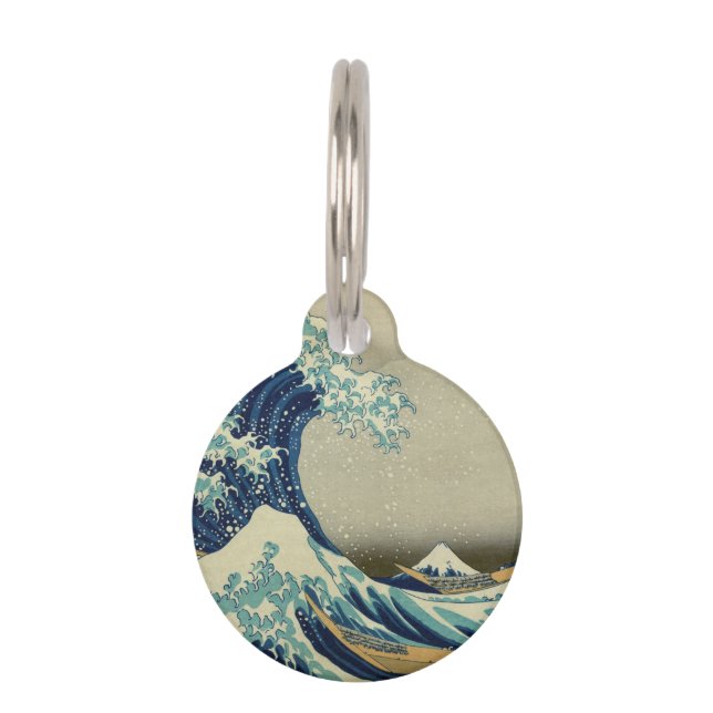 Hokusai Katsushika - Große Welle Haustiermarke (Vorderseite)