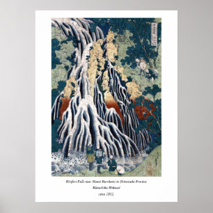 Hokusai Kirifuri Falls, Mount Kurokami, Shimotsuke Poster