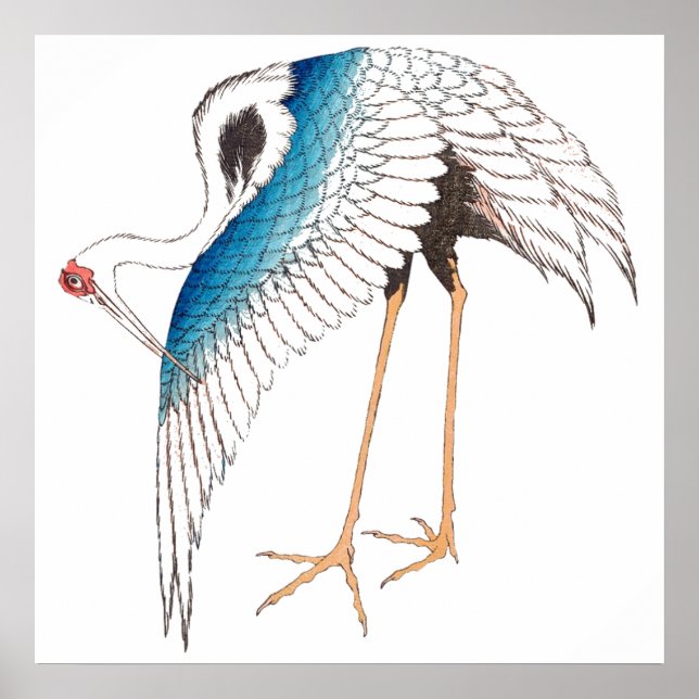 Hokusai-Kran Poster (Vorne)