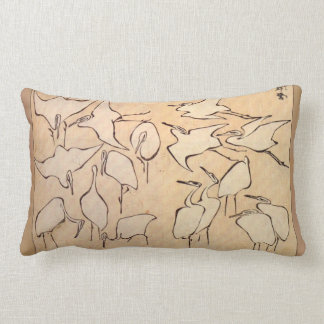 Hokusai Kranlumbar-Kissen Lendenkissen