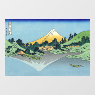 Hokusai - Mount Fuji reflektiert den Kawaguchi-See Fensteraufkleber