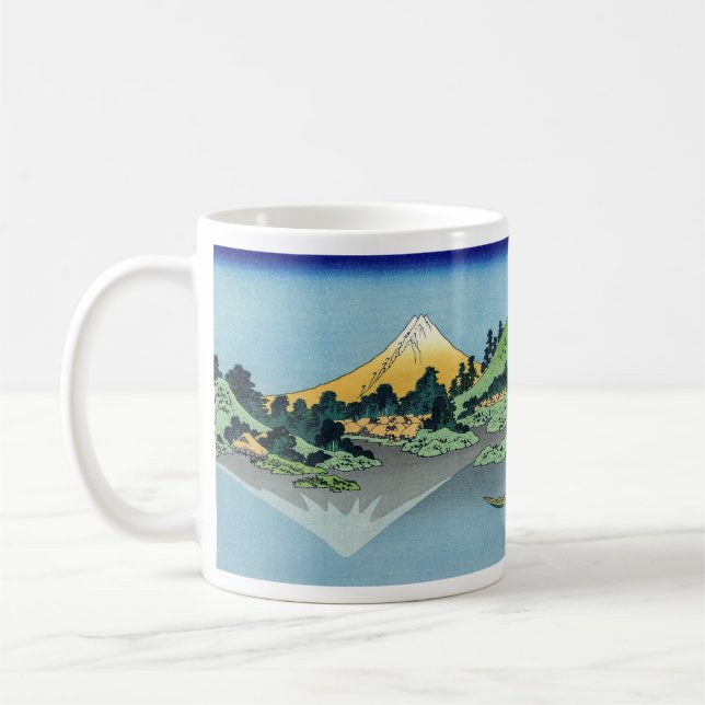 Hokusai - Mount Fuji reflektiert den Kawaguchi-See Kaffeetasse (Links)
