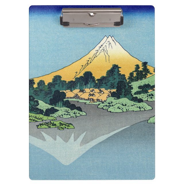 Hokusai - Mount Fuji reflektiert den Kawaguchi-See Klemmbrett (Vorderseite)