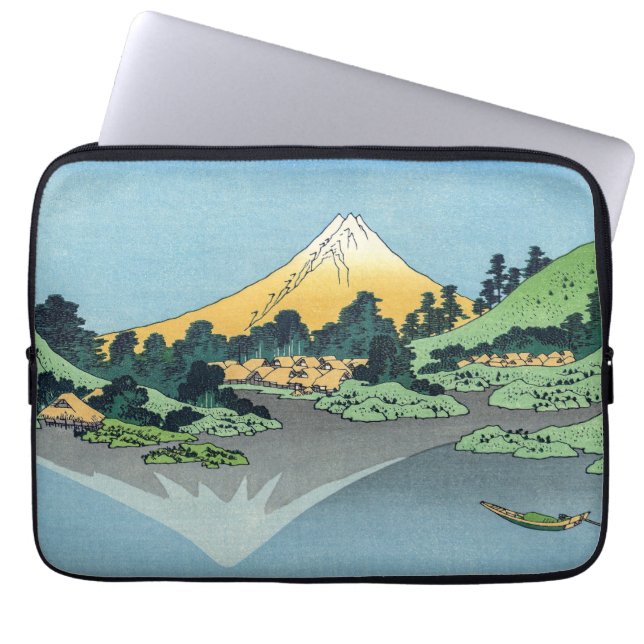 Hokusai - Mount Fuji reflektiert den Kawaguchi-See Laptopschutzhülle (Vorderseite)