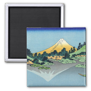 Hokusai - Mount Fuji reflektiert den Kawaguchi-See Magnet