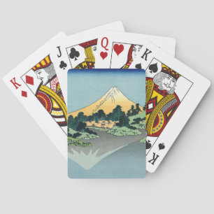 Hokusai Mount Fuji reflektiert den Kawaguchi-See Spielkarten