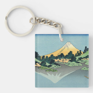 Hokusai Mount Fuji spiegelt sich im Kawaguchi-See  Schlüsselanhänger