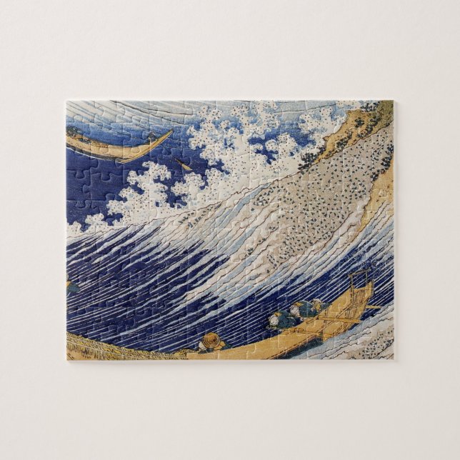 Hokusai Ocean Waves Sea Boote (Horizontal)