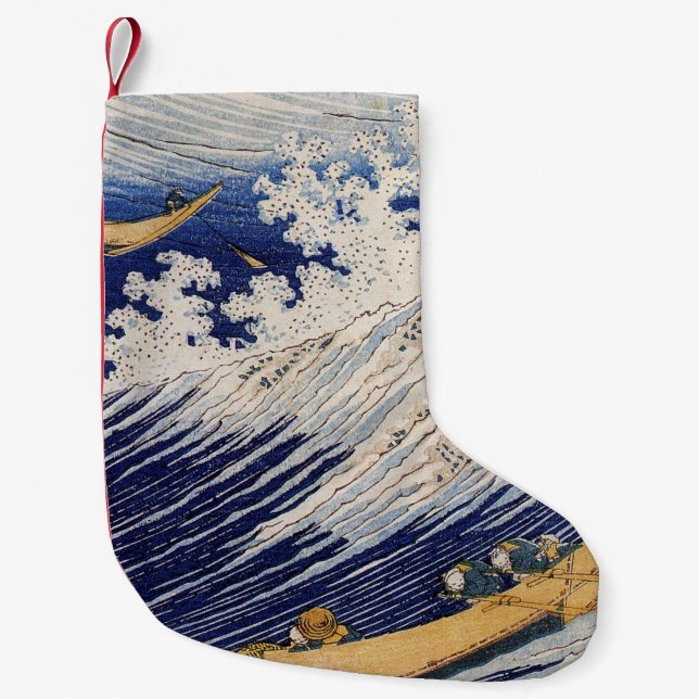 Hokusai Ocean Waves Sea Boote Kleiner Weihnachtsstrumpf (Vorderseite)