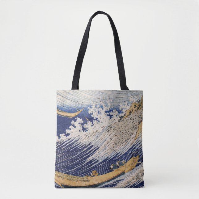 Hokusai Ocean Waves Sea Boote Tasche (Vorderseite)