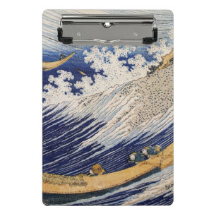 Hokusai Ozeanwellen Meer Boote Mini Klemmbrett