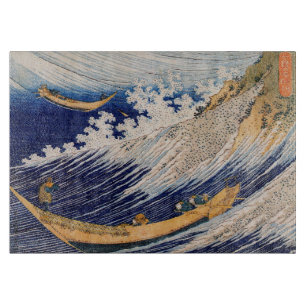 Hokusai Ozeanwellen Meer Boote Schneidebrett