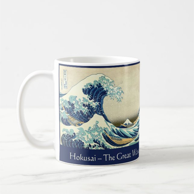 Hokusai – The Great Wave – Custom Text   Kaffeetasse (Links)