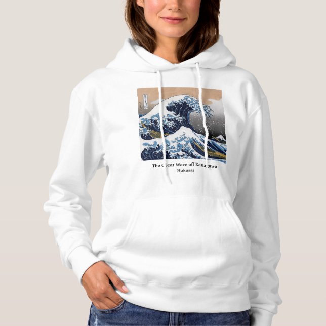 Hokusai , "The Great Wave of Kanagawa" Hoodie (Vorderseite)