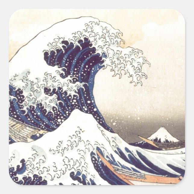 Hokusai 'The Great Wave' Sticker (Vorderseite)
